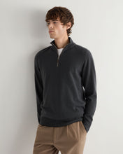 Load image into Gallery viewer, N.Peal Men&#39;s Carnaby Half Zip Cashmere Jumper Anthracite Grey
