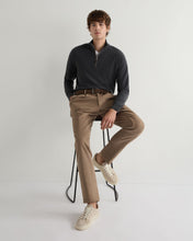 Load image into Gallery viewer, N.Peal Men&#39;s Carnaby Half Zip Cashmere Jumper Anthracite Grey
