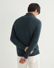 Load image into Gallery viewer, N.Peal Men&#39;s Carnaby Half Zip Cashmere Jumper Caviar Blue
