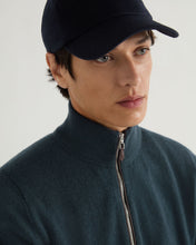 Load image into Gallery viewer, N.Peal Men&#39;s Carnaby Half Zip Cashmere Jumper Caviar Blue

