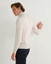 Load image into Gallery viewer, N.Peal Men&#39;s Carnaby Half Zip Cashmere Jumper Frost White
