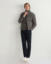 Load image into Gallery viewer, N.Peal Men&#39;s Carnaby Half Zip Cashmere Jumper Wood Smoke Brown

