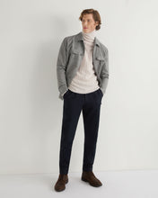 Load image into Gallery viewer, N.Peal Men&#39;s Berwick Cable Roll Neck Cashmere Jumper Frost White
