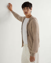 Load image into Gallery viewer, N.Peal Men&#39;s Ladbroke Cashmere Hoodie Oatmeal Brown
