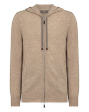 Load image into Gallery viewer, N.Peal Men&#39;s Ladbroke Cashmere Hoodie Oatmeal Brown
