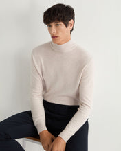 Load image into Gallery viewer, N.Peal Men&#39;s Mayfair Turtle Neck Cashmere Jumper Frost White
