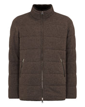 Load image into Gallery viewer, N.Peal Men&#39;s Whistler Fur Quilted Cashmere Jacket Biscotti Brown
