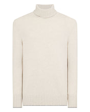 Load image into Gallery viewer, N.Peal Men&#39;s Brompton Roll Neck Cashmere Jumper Pebble Grey
