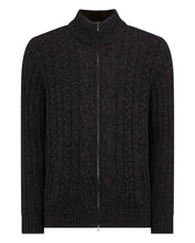Load image into Gallery viewer, N.Peal Men&#39;s Colorado Cable Fur Trim Cashmere Jacket Granite Blue
