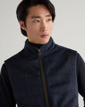 Load image into Gallery viewer, N.Peal Men's Belgravia Cashmere Gilet Navy Melange
