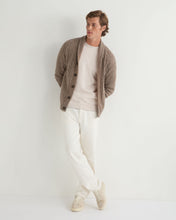 Load image into Gallery viewer, N.Peal Men&#39;s Shoreditch Round Neck Cashmere Jumper Frost White
