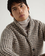 Load image into Gallery viewer, N.Peal Men&#39;s Marl Kensington Cashmere Cardigan Ecru White
