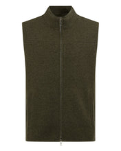 Load image into Gallery viewer, N.Peal Men&#39;s Rex Trim Cashmere Gilet Moss Green
