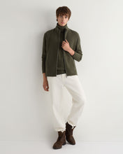 Load image into Gallery viewer, N.Peal Men&#39;s Rex Trim Cashmere Gilet Moss Green
