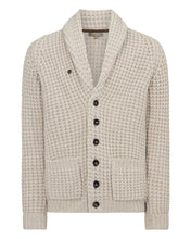 Load image into Gallery viewer, N.Peal Men&#39;s Textured Kensington Cashmere Cardigan Sand Brown
