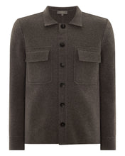 Load image into Gallery viewer, N.Peal Men&#39;s Milano Cashmere Overshirt Biscotti Brown
