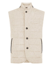 Load image into Gallery viewer, N.Peal Men's Calgary Cashmere Gilet Oatmeal Brown
