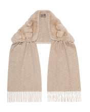 Load image into Gallery viewer, N.Peal Women&#39;s St Moritz Fur Neck Scarf Oatmeal Brown
