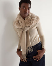 Load image into Gallery viewer, N.Peal Women&#39;s St Moritz Fur Neck Scarf Oatmeal Brown
