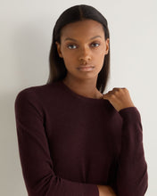 Load image into Gallery viewer, N.Peal Women&#39;s Evie Classic Round Neck Cashmere Jumper Claret Red
