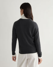 Load image into Gallery viewer, N.Peal Women&#39;s Phoebe V Neck Cashmere Jumper Anthracite Grey
