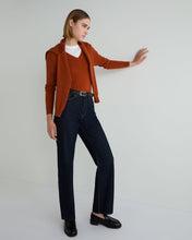 Load image into Gallery viewer, N.Peal Women&#39;s Phoebe V Neck Cashmere Jumper Rust Orange
