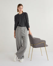 Load image into Gallery viewer, N.Peal Women&#39;s Milly Classic Cashmere T-Shirt Anthracite Grey
