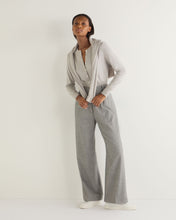 Load image into Gallery viewer, N.Peal Women&#39;s Ivy Cropped Cashmere Cardigan With Lurex Sand Brown Sparkle

