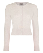 Load image into Gallery viewer, N.Peal Women&#39;s Ivy Cropped Cashmere Cardigan Frost White

