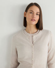 Load image into Gallery viewer, N.Peal Women&#39;s Ivy Cropped Cashmere Cardigan Frost White

