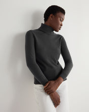 Load image into Gallery viewer, N.Peal Women&#39;s Luna Roll Neck Cashmere Jumper Anthracite Grey
