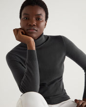 Load image into Gallery viewer, N.Peal Women&#39;s Luna Roll Neck Cashmere Jumper Anthracite Grey
