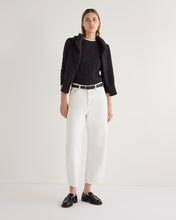 Load image into Gallery viewer, N.Peal Women&#39;s Emilia Cable Round Neck Cashmere Jumper Granite Blue
