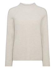 Load image into Gallery viewer, N.Peal Women&#39;s Metal Funnel Neck Cashmere Jumper Pebble Grey
