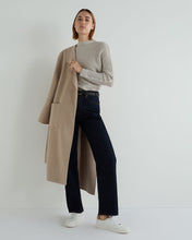 Load image into Gallery viewer, N.Peal Women&#39;s Metal Funnel Neck Cashmere Jumper Pebble Grey
