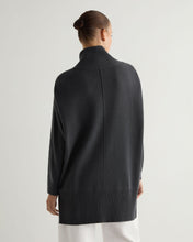 Load image into Gallery viewer, N.Peal Women&#39;s Mock Neck Long Cashmere Jumper Anthracite Grey
