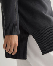 Load image into Gallery viewer, N.Peal Women&#39;s Mock Neck Long Cashmere Jumper Anthracite Grey
