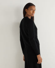 Load image into Gallery viewer, N.Peal Women&#39;s Rib V Neck Cashmere Cardigan Black
