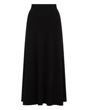 Load image into Gallery viewer, N.Peal Women&#39;s Long Rib Cashmere Skirt Black
