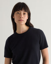 Load image into Gallery viewer, N.Peal Women&#39;s Lottie Cashmere T-Shirt Navy Blue
