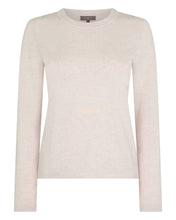 Load image into Gallery viewer, N.Peal Women&#39;s Hallie Round Neck Cashmere Jumper Frost White
