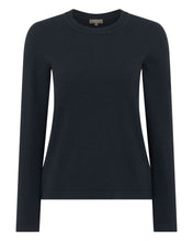 Load image into Gallery viewer, N.Peal Women&#39;s Hallie Round Neck Cashmere Jumper Grigio Blue
