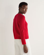 Load image into Gallery viewer, N.Peal Women&#39;s Hallie Round Neck Cashmere Jumper Riding Red
