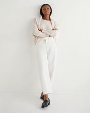 Load image into Gallery viewer, N.Peal Women&#39;s Button Shoulder Cashmere Jumper Frost White
