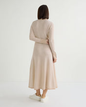 Load image into Gallery viewer, N.Peal Women&#39;s Birdseye Polo Cashmere Silk Dress Sandstone Brown
