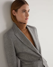 Load image into Gallery viewer, N.Peal Women&#39;s Chloe Herringbone Single Breasted Jacket Grey
