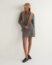Load image into Gallery viewer, N.Peal Women&#39;s Dogtooth Utility Cashmere Blazer Brown
