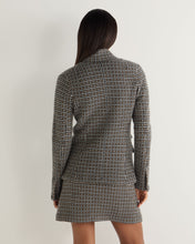 Load image into Gallery viewer, N.Peal Women&#39;s Dogtooth Utility Cashmere Blazer Brown
