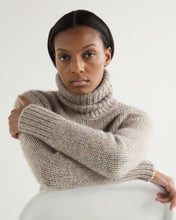 Load image into Gallery viewer, N.Peal Women&#39;s Hazel Marl Chunky Roll Neck Cashmere Jumper Marble Marl
