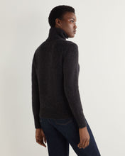 Load image into Gallery viewer, N.Peal Women&#39;s Hazel Marl Chunky Roll Neck Cashmere Jumper Granite Blue
